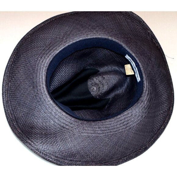 Tommy Bahama Black Panama Straw Hat Fedora Men’s Wide Brim Summer Timeless Chic - Picture 3 of 4